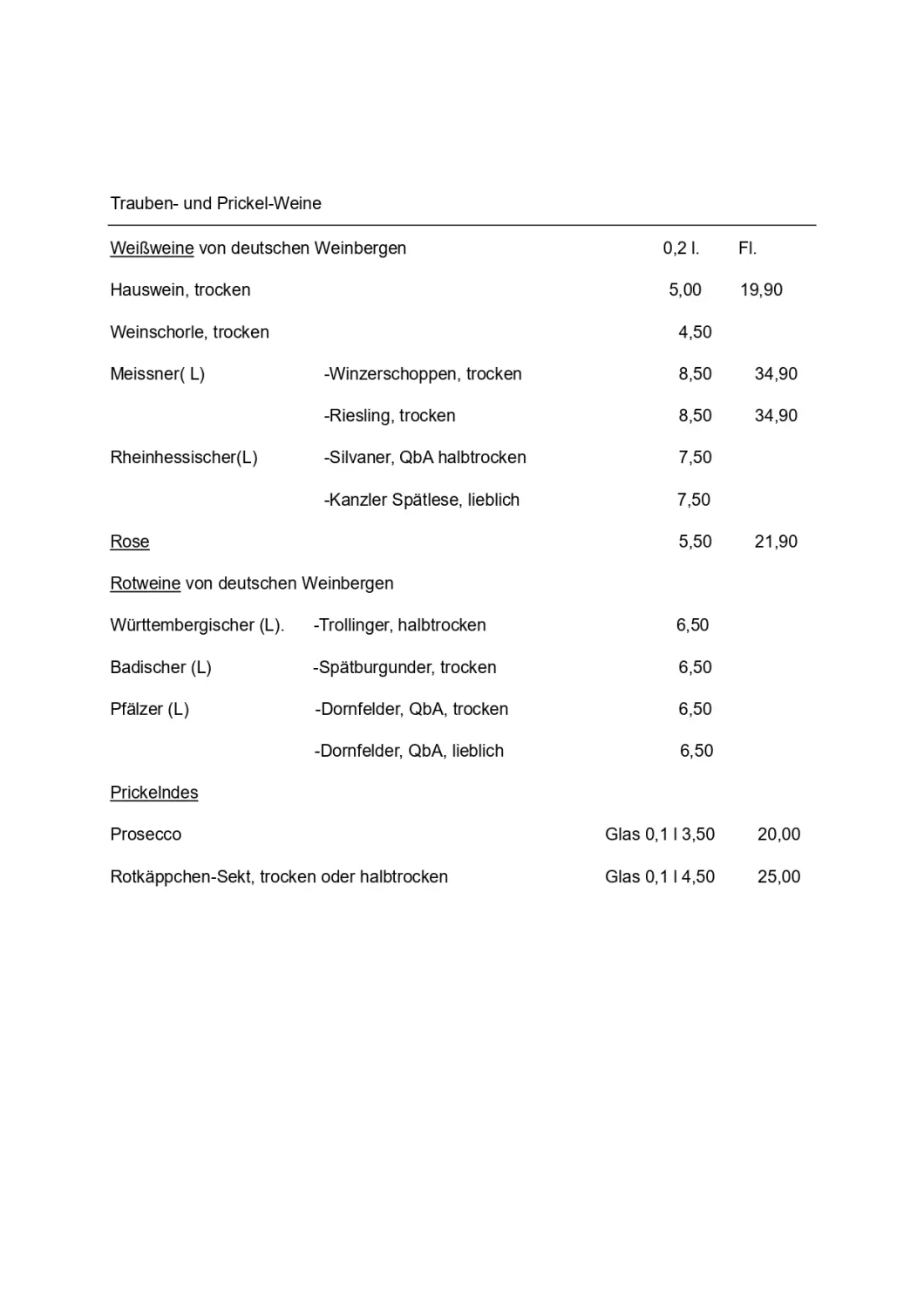 Vorspeisen