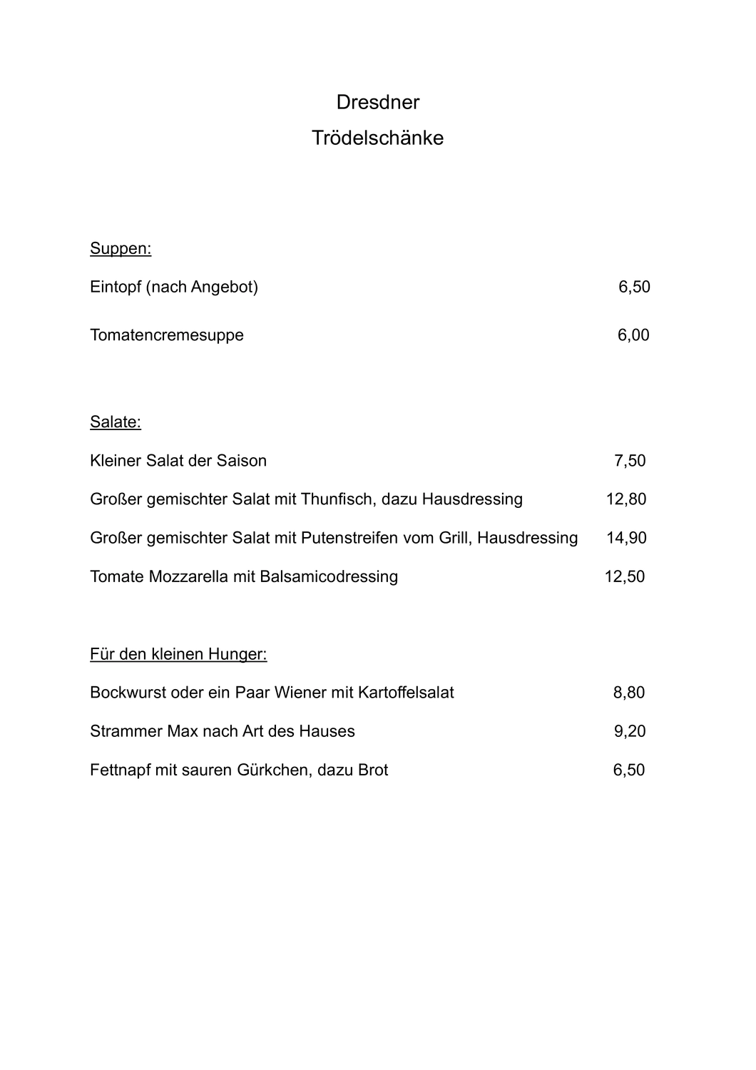 Sommerkarte 